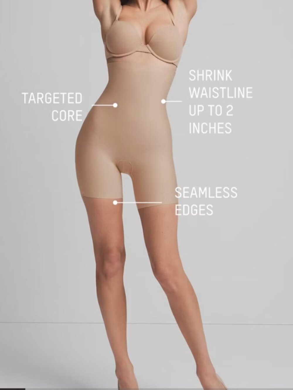 NEW SKIMS 3X Body Core Sculpt High-Waisted Short Sienna Nude NWT - Picture 2 of 7